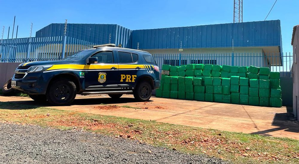 PRF apreende toneladas de maconha que seria enviada para Goiás