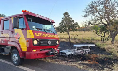 Homem morre carbonizado em acidente na GO-020, em Bela Vista